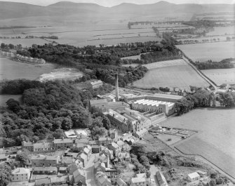 John Galloway and Co. Ltd. Balerno Bank Paper Mill, Bavelaw Road, Balerno.  Oblique aerial photograph taken facing south.