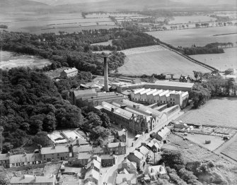 John Galloway and Co. Ltd. Balerno Bank Paper Mill, Bavelaw Road, Balerno.  Oblique aerial photograph taken facing south.