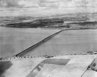 Tay Bridge, Dundee.  Oblique aerial photograph taken facing north.