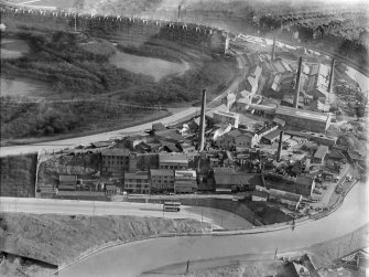 Sandeman Brothers Ruchill Oil Works, Murano Street, Maryhill, Glasgow.  Oblique aerial photograph taken facing south-east.
