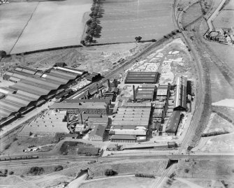 Shanks and Co. Ltd. Tubal Works, Victoria Road, Barrhead.  Oblique aerial photograph taken facing north-west.