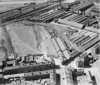 British Ropes Ltd. Rutherglen Works, Lloyd Street, Glasgow.  Oblique aerial photograph taken facing north-west.