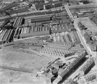 British Ropes Ltd. Rutherglen Works, Lloyd Street, Glasgow.  Oblique aerial photograph taken facing north.