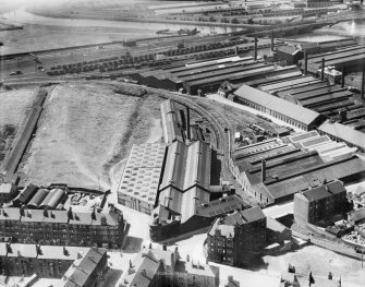 British Ropes Ltd. Rutherglen Works, Lloyd Street, Glasgow.  Oblique aerial photograph taken facing west.