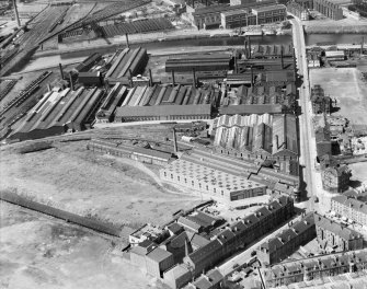 British Ropes Ltd. Rutherglen Works, Lloyd Street, Glasgow.  Oblique aerial photograph taken facing north.