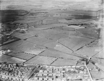 Airdrie, general view, showing Burnhead Road and Colliertree Road.  Oblique aerial photograph taken facing north.