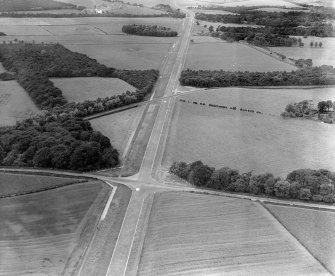 The A8 Glasgow and Edinburgh Road, Bellshill, Motherwell.  Oblique aerial photograph taken facing west.