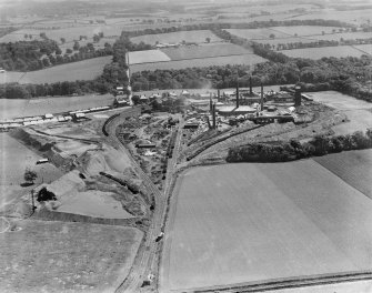 Lothian Coal Co. Whitehill Colliery, Carnethie Street, Rosewell.  Oblique aerial photograph taken facing south-east.