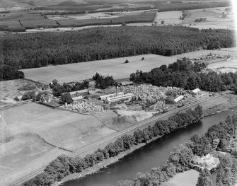 A and G Paterson Ltd. Silverbank Saw Mills, Banchory.  Oblique aerial photograph taken facing north.