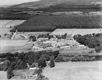 A and G Paterson Ltd. Silverbank Saw Mills, Banchory.  Oblique aerial photograph taken facing north-west.