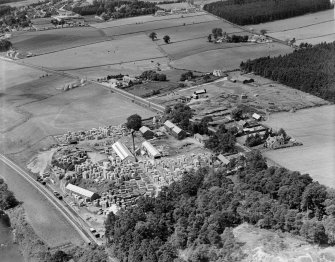 A and G Paterson Ltd. Silverbank Saw Mills, Banchory.  Oblique aerial photograph taken facing west.