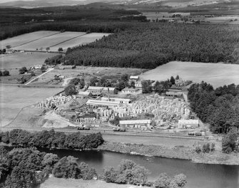 A and G Paterson Ltd. Silverbank Saw Mills, Banchory.  Oblique aerial photograph taken facing north.