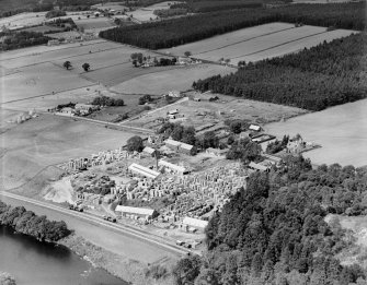 A and G Paterson Ltd. Silverbank Saw Mills, Banchory.  Oblique aerial photograph taken facing north-west.