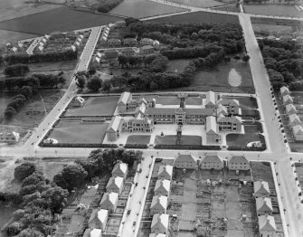Hilton School, Hilton Road, Aberdeen.  Oblique aerial photograph taken facing west.