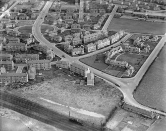 Stenhouse Housing Estate, Edinburgh.  Oblique aerial photograph taken facing south-east.