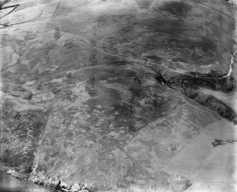 Glenapp Estate, general view, showing Finnarts Hill.  Oblique aerial photograph taken facing north-east.