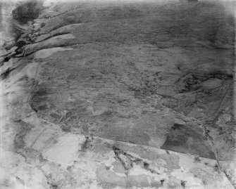 Glenapp Estate, general view, showing Haggstone Moor.  Oblique aerial photograph taken facing north-east.