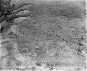 Glenapp Estate, general view, showing Haggstone Moor.  Oblique aerial photograph taken facing north-east.