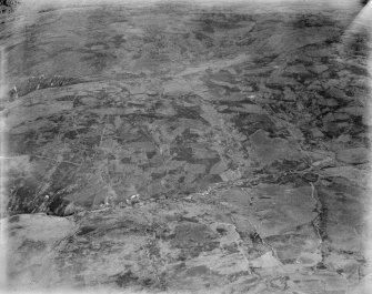 Glenapp Estate, general view, showing Mark and March Burn.  Oblique aerial photograph taken facing north-east.