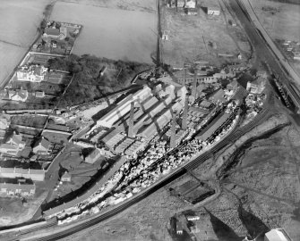 General Refractories Glenboig Union Fireclay Co. Star Fireclay Works, Glenboig.  Oblique aerial photograph taken facing north-east.