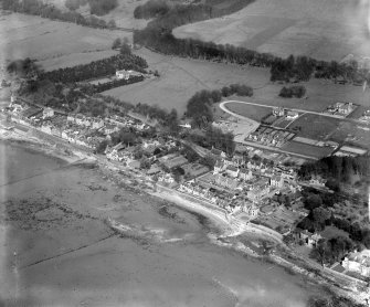 Fairlie, general view, showing Main Road and Castle Park Drive.  Oblique aerial photograph taken facing north-east.