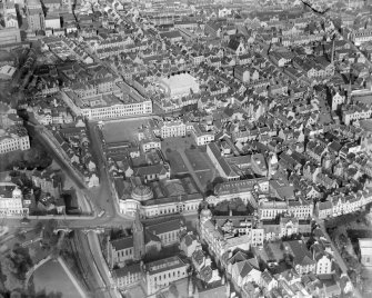Robert Gordon's College, Schoolhill, Aberdeen.  Oblique aerial photograph taken facing north.