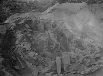 Excavation photograph: House 2, general view of interiors, looking W.