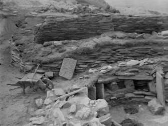 Excavation photograph: General view from N of both houses.
