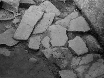 Excavation photograph: Paving in either house.
