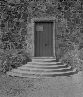 View of main entrance, C17th doorway