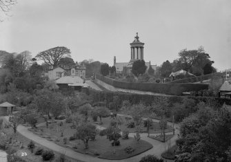 View from SW.
Titled: 'Ayr, Burns Monument from Auld Brig'