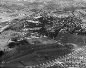 Glasgow, general view, showing Bellahouston Park.  Oblique aerial photograph taken facing north-east.