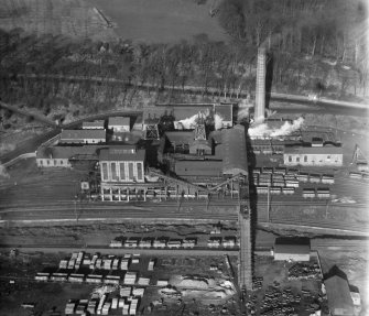 Valleyfield Colliery, Low Valleyfield, Culross.  Oblique aerial photograph taken facing north.