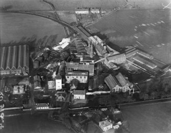 Glenochil Distillery, Menstrie.  Oblique aerial photograph taken facing north.