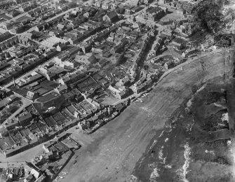 Buckhaven, general view, showing Randolph Street and West High Street.  Oblique aerial photograph taken facing north.