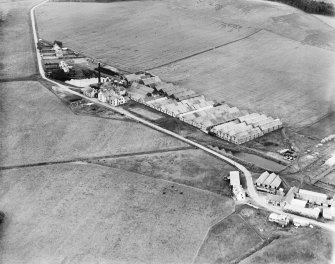 Glenlivet Distillery, Ballindalloch.  Oblique aerial photograph taken facing south-west.