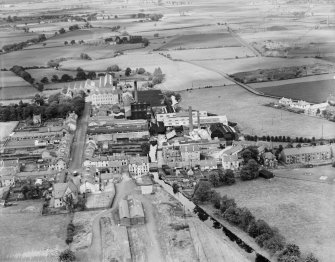 R and W Watson Ltd. Linwood Paper Mill, Napier Street, Linwood.  Oblique aerial photograph taken facing east.