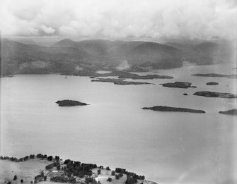 Loch Lomond, general view, showing Creinch and Beinn Dubh.  Oblique aerial photograph taken facing north-west.