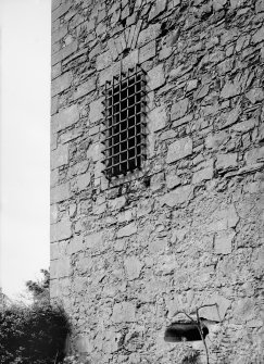 Elcho Castle. View of window grill.