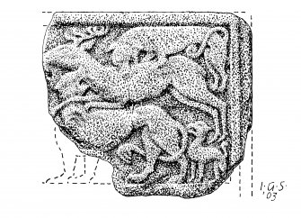 Measured drawing of Burghead slab Bd7.