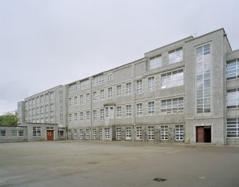 Main block, view of rear from playground to south east