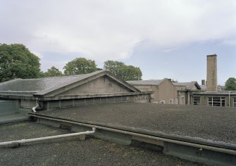 Original block, pediments at roof level, view from south west