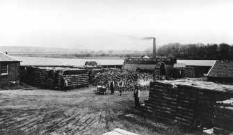 Kilchattan Brick and Tile Works.
 View of the works with workers from South.