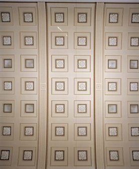 Interior, ground floor, assembly hall, plan view of ceiling