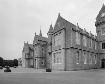 View of main building from E