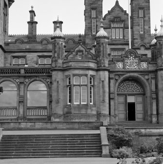 Detail of bay window to E of main entrance