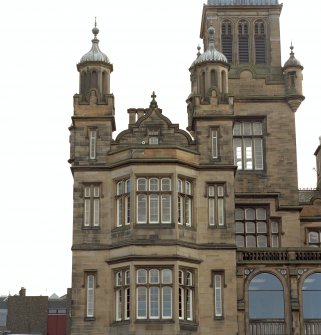 View of turrets at E end of main block