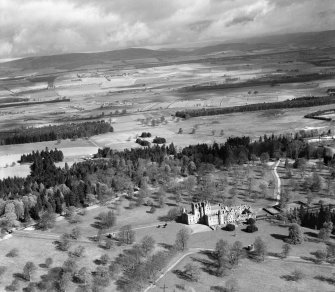 Glamis Castle.  Oblique aerial photograph taken facing north.