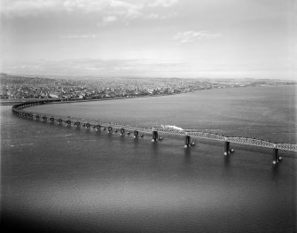 Tay Bridge, Dundee.  Oblique aerial photograph taken facing north-east.