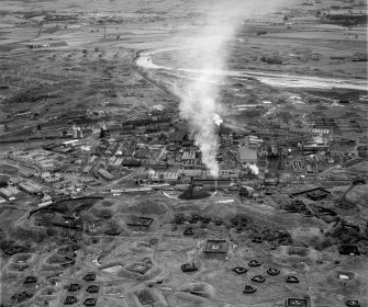 Imperial Chemical Industries (ICI) Works, Ardeer.  Oblique aerial photograph taken facing north-east.